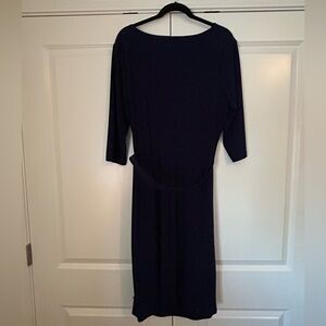 Ralph Lauren Plus Size Dark Blue Long Sleeve Dress